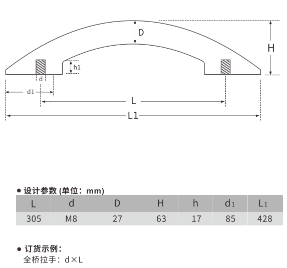 烤箱拉手,實心橋式拉手,西廚拉手-歐拓機械
