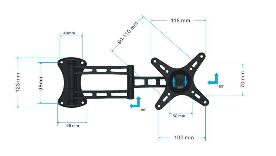 歐拓生產激光機械配件,伸縮支架,顯示器掛架,可調手柄,內波手輪